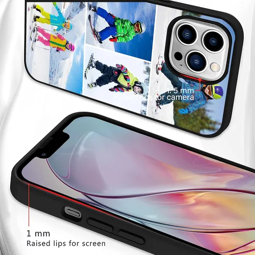 Miniatura 2 de Funda de teléfono con fotos personalizadas compatible con iPhone 17/17 Air/16/15/14/13/12/11 Pro Max/Mimi/Xs Max/Xr/7/8 Plus/Samsung Galaxy 4 Collage