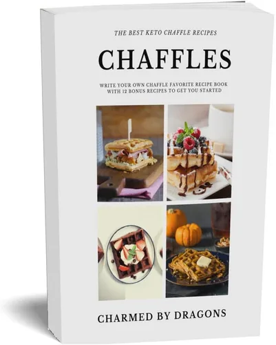 Miniatura 4 de Dash Mini Waffle Iron de 4 pulgadas con el mejor libro de recetas de chafle Keto y diario de Charmed By Dragons (4 pulgadas mini corazón rojo)