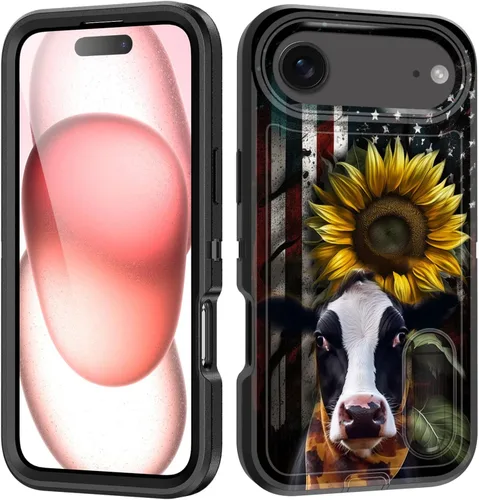 Miniatura 129 de Funda para iPhone Air con soporte integrado, a prueba de golpes, polvo y caídas, 3 capas, grado militar, funda protectora para iPhone Air de 6.5