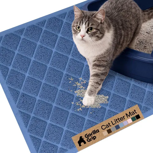 Miniatura 40 de Gorilla Grip - Tapete para atrapar la arena del arenero de gatos, 100% impermeable, fácil de limpiar, respaldo texturizado, suelos más limpios, se