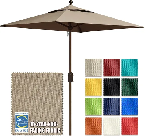 Miniatura 80 de EliteShade USA Sombrilla de Mercado de 9 Pies con Garantía de 10 Años Sin Decoloración, Sombrilla de Patio, Sombrilla de Mesa para Exteriores