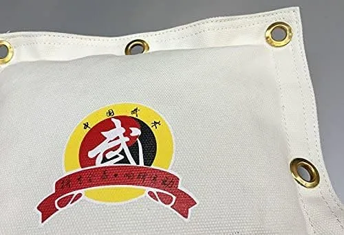 Miniatura 6 de Wing Chun Kung Fu - Bolsa de lona para colgar en la pared es adecuada para kickboxing y varios entrenamientos de boxeo. Blanco