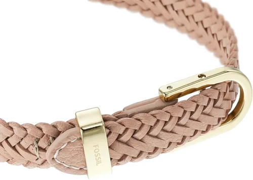 Miniatura 3 de Fossil - Pulsera de acero inoxidable y cuero genuino para mujer
