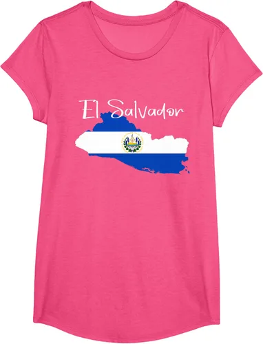Miniatura 17 de Camiseta con la bandera de El Salvador, mapa de El Salvador, camiseta de Salvador para mujer