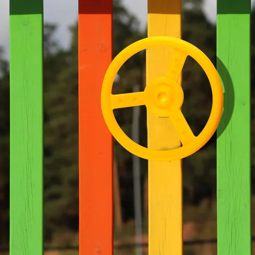Miniatura 4 de Juego de accesorios de volante de plástico para patio trasero, casa de árbol, parque infantil, gimnasio de selva (1, amarillo)