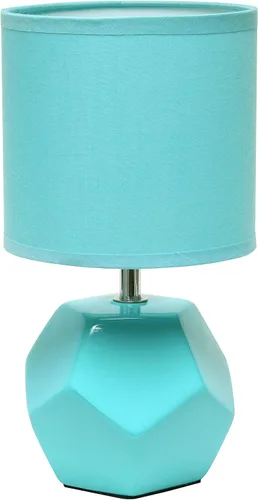 Miniatura 10 de Simple Designs LT1212-GRY - Lámpara de mesa moderna redonda geométrica de 10.24 pulgadas con pantalla a juego, gris