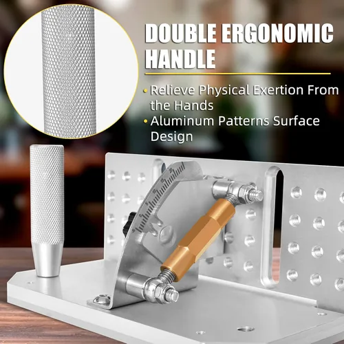 Miniatura 4 de Plantilla de cuchillo para amoladora de correa, localizador de afilado de 9-3/4 pulgadas de largo, ángulo ajustable de -5° ~ 25°, plantilla