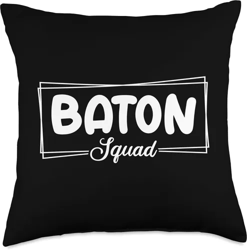 Miniatura 4 de Majorette Cheerleader Apparel Squad-Gymnist Baton Twirler Throw Pillow, 16x16, Multicolor