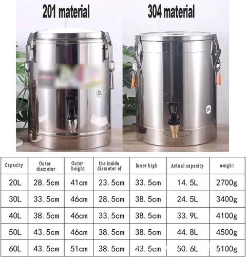 Miniatura 3 de Barril aislado de acero inoxidable 304, dispensador de bebidas aislado con aislamiento caliente y frío las 24 horas, uso en fiestas en el hogar