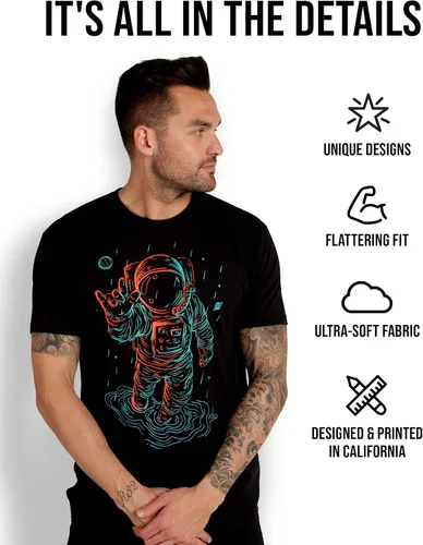 Miniatura 3 de INTO THE AM - Camisetas gráficas para hombre, ropa de estilo urbano moderno, camisetas de arte colorido, S 4XL