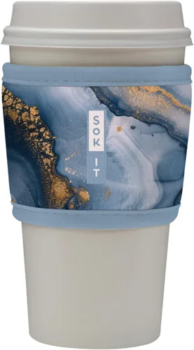 Miniatura 121 de Sok It HotSok Coffee & Tea - Funda de neopreno con aislamiento reutilizable (floral abstracto)