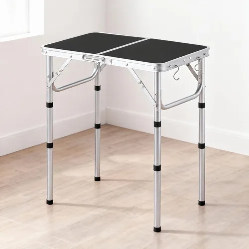 Miniatura 6 de YUFIFAIRY Mesa plegable pequeña portátil, mesa de campamento plegable de 24 pulgadas de largo x 16 pulgadas de ancho con 3 alturas ajustables