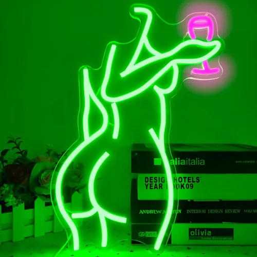 Miniatura 10 de Letreros de neón para dama regulables, letreros de neón LED para dama, letrero decorativo, luces de neón para mujeres para dormitorio, bar, cueva
