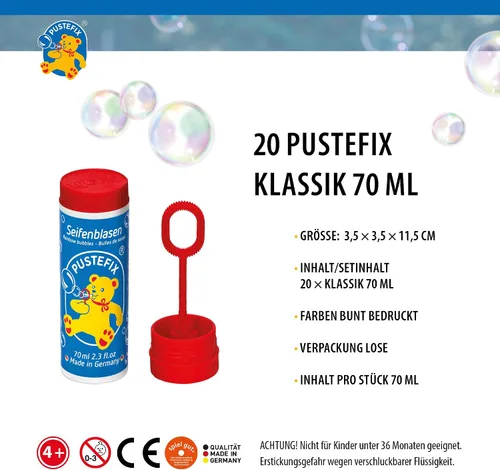 Miniatura 4 de Pustefix Burbujas con varita (los colores pueden variar)