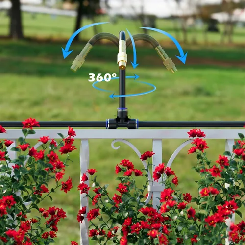 Miniatura 5 de Drip Irrigation System Kit 100 FT with 32 Nozzles, 360° Adjustable Bendable Garden Watering Misting System for Greenhouse, Yard, Lawn, Plant