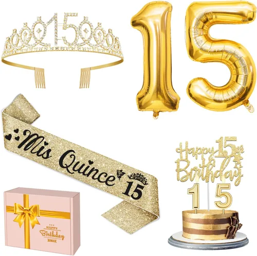 Miniatura 19 de Decoraciones doradas de 70 cumpleaños para mujer con banda y tiara de cumpleaños 70, adorno para pastel y velas, globos de números, regalos de 70
