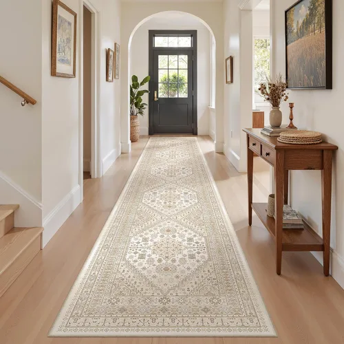Miniatura 86 de zesthome Alfombra antideslizante para pasillos - Alfombra de pasillo 2x8 para dormitorio, alfombra lavable con respaldo de goma, alfombra suave