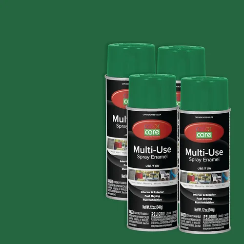 Miniatura 8 de Pintura en aerosol, 12 onzas, paquete de 6 (mezcla de colores cálidos: blanco brillante, rojo rubí, naranja, amarillo, marrón, negro brillante)