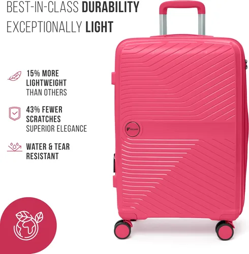 Miniatura 2 de Feelway Maleta de mano dura duradera, diseño expandible con ruedas giratorias dobles de 360, bloqueo TSA, asa telescópica, cremallera segura