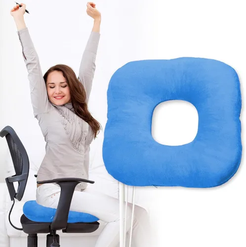 Miniatura 11 de Cojín de asiento con forma de dona rellena para dolor de coxis y coccix, hemorroides, úlceras de cama, embarazo, próstata, recuperación