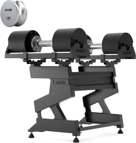 Miniatura 12 de SNODE AD80 Drop Proof 80 lbs Adjustable Dumbbell Set -Adjustable Weights with Cast Iron Plates and Cradle, Knurled Handle, Fast Adjust, Compact Home