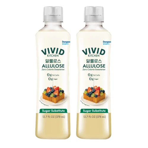 VIVID KITCHEN Jarabe de alulosa cetogénica, 12.8 onzas líquidas (paquete de 2), alulosa, edulcorante cero calorías con sabor limpio, sustituto de