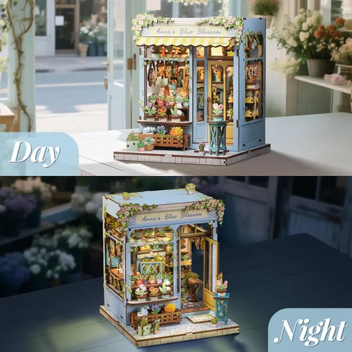 Miniatura 6 de Kit de Rincón de Libros, Kits de Casa en Miniatura DIY para Adultos y Adolescentes, Casa de Muñecas Pequeña Booknook Casa de Jardín Estantería