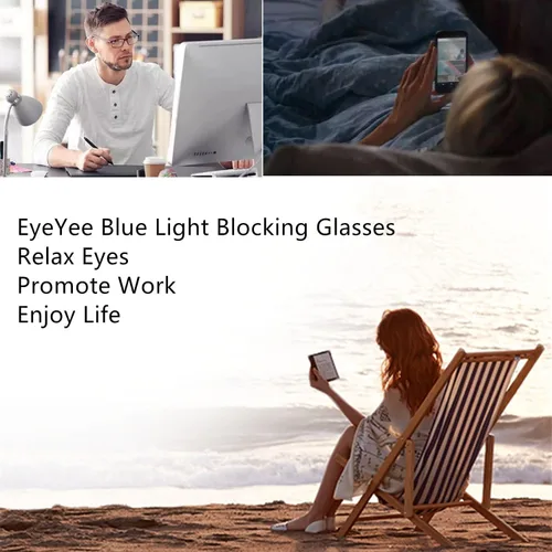 Miniatura 4 de Lentes de lectura para computadora con bloqueo de luz azul - Lentes de lectura antirreflejos, antifatiga, peso ligero para mujeres y hombres