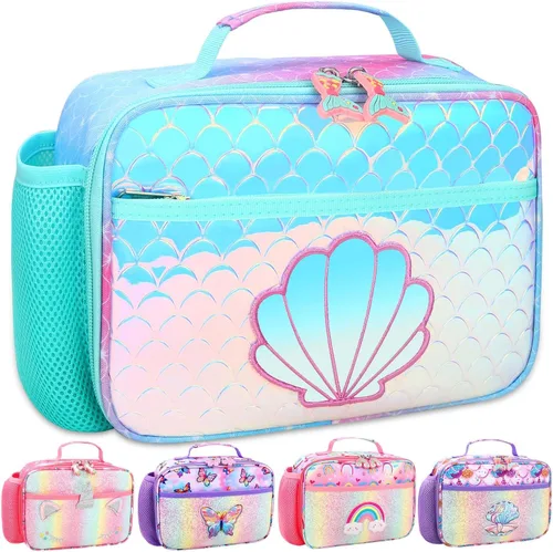 Miniatura 24 de RHCPFOVR Lonchera para niños – Lonchera aislada para niños y niñas, bolsa de almuerzo lavable y lonchera reutilizable para niños pequeños a prueba