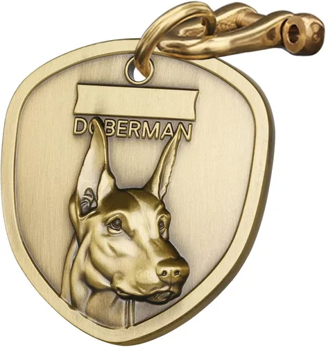 Miniatura 23 de Etiquetas de identificación para mascotas de cobre puro, etiquetas de nombre de perro personalizadas en relieve 3D con letras personalizadas
