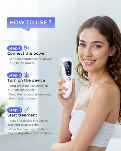 Miniatura 4 de Finequin Depilación Láser para Mujeres y Hombres, Dispositivo IPL Air 15 con Enfriamiento por Aire y Refrigeración por Hielo para Resultados Casi