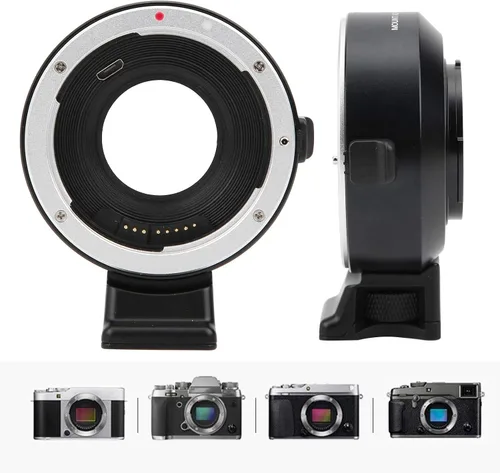 Miniatura 5 de KIMISS Fuji Lenses X Mount para Canon, EF‑FX1 Anillo adaptador de montaje de lente de enfoque automático para lente de montura EF/EF‑S a cámara