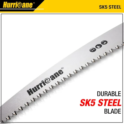 Miniatura 8 de HURRICANE Sierra plegable/implemento de poda de 10 pulgadas/engranaje de corte de madera/cortador de árbol de campamento con hoja curva SK5/dientes