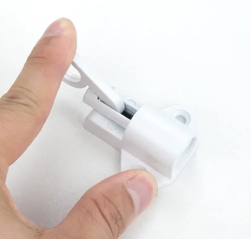 Miniatura 3 de INIRET 2 paquetes de pestillos de cierre automático, cerradura de puerta de resorte blanco, cierre de perno resistente, cerradura automática