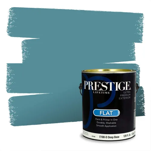 Miniatura 749 de Pintura Exterior + imprimación PRESTIGE, todo-en-uno, 1 galón, acabado mate, color comparable al Valspar* Royal Gray* VS151-Gris real