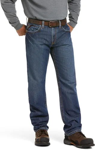 Miniatura 2 de Ariat FR M3 - Pantalones de mezclilla rectos apilables y holgados para hombre resistentes al fuego Flint