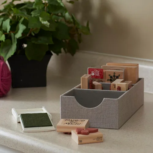 Miniatura 5 de Household Essentials Gris 727-1 Caja Organizadora de Cajón Profunda de 3 Secciones para Almacenamiento 12 pulgadas x 6.13 pulgadas x 3.13 pulgadas