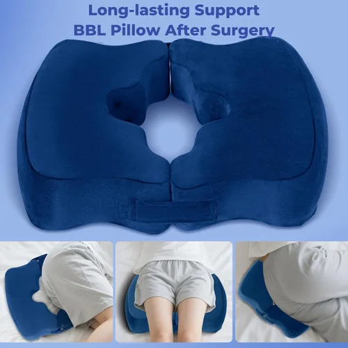 Miniatura 6 de SAHEYER Cojines para dolor de cama para glúteos, almohada de espuma viscoelástica para alivio de presión de hemorroides con orificio central y corte