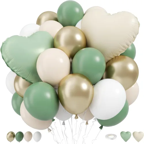 Miniatura 17 de Globos de fútbol, globo de látex marrón salvia de 12 pulgadas con globos de papel de aluminio impresos de fútbol, decoraciones de fiesta de fútbol