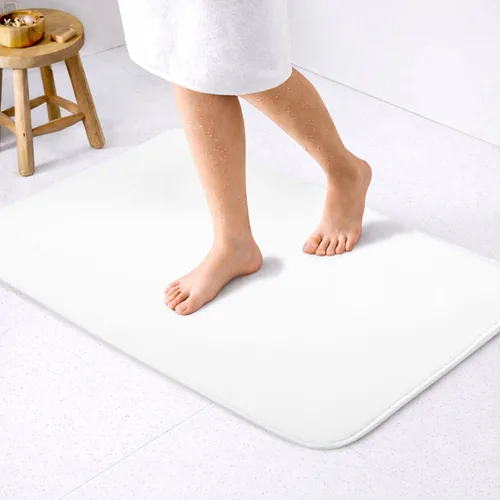 Miniatura 35 de American Soft Linen - Alfombra de baño antideslizante, 100% de algodón, 17 x 24 pulgadas, alfombras de baño lavables, tapetes peludos, color beige