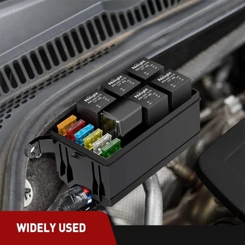 Miniatura 8 de Nilight Caja de relé de fusibles de 12 V, 6 relés, 6 ranuras ATC/ATO, portafusibles de cuchilla ATC/ATO, terminal de 4 pines, 5 pines, relé de 40 A