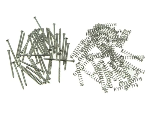 Miniatura 9 de KAISH Paquete de 20 tornillos y resortes de montaje de guitarra bajo para pastillas de barra de jabón Precision P o J Bass y P90 - Negro