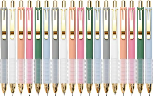 Miniatura 12 de Linbsunne Bolígrafos de punta media de 0.039 in con agarre súper suave para hombres y mujeres, bolígrafos retráctiles