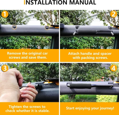 Miniatura 8 de Asas de aluminio para Ford Bronco de 4 puertas de tamaño completo para asiento delantero y trasero trasero 2021 2022 2023 2024 2025 2026, accesorios