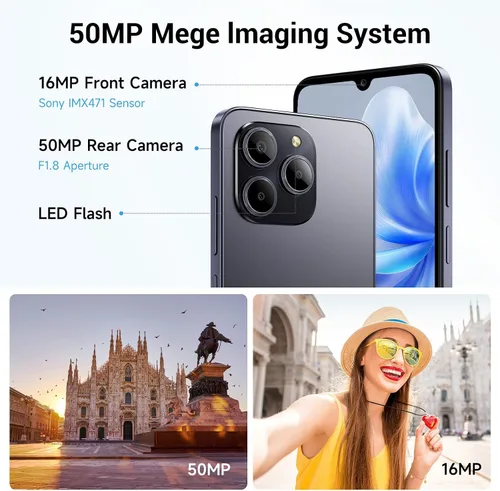 Miniatura 4 de FOSSIBOT Teléfono celular S2 desbloqueado, pantalla FHD+ de 6.72 pulgadas, 20 (8+12 GB)+256 GB /1 TB TF, batería de 5000 mAh, cámara de 50 MP+16 MP