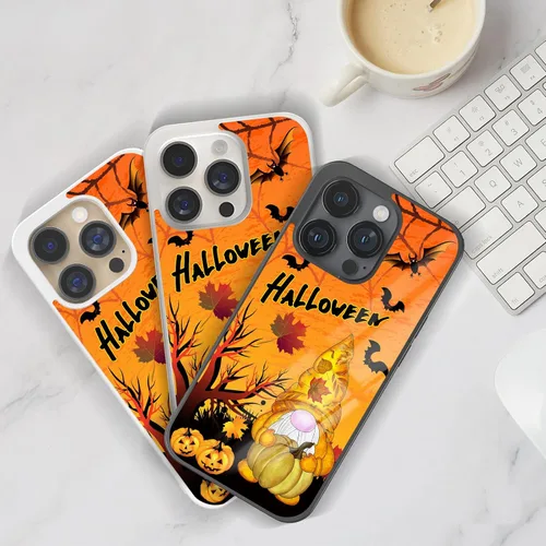 Miniatura 7 de Fundas divertidas para teléfono con diseño de calabazas de Halloween, color naranja, para mujeres y niñas, regalos para iPhone 11, 12, 13, 14, 15