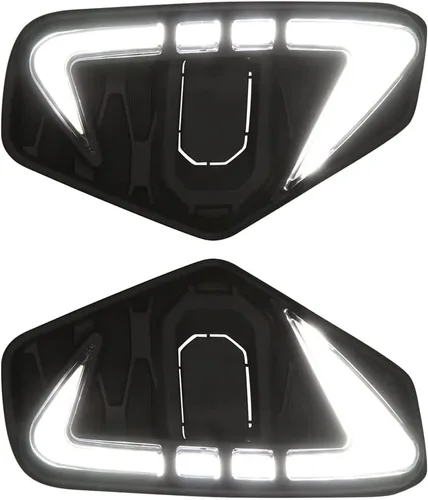 Miniatura 4 de Riloer DRL Luz de circulación diurna con cable, luz antiniebla LED ámbar blanco, señal de giro, 2021 2022 compatible con Nissan Navara NP300