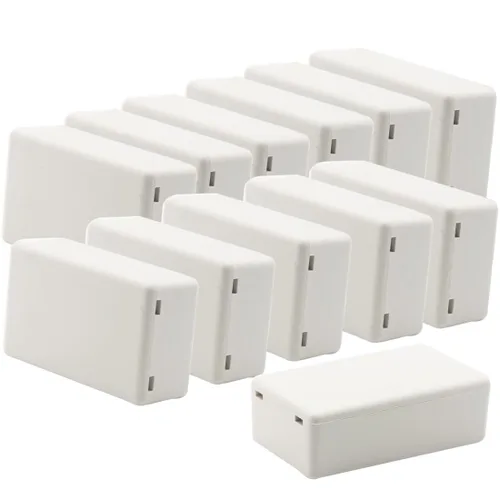 Miniatura 16 de Zulkit 12 cajas de proyecto de plástico ABS para proyectos eléctricos, caja de conexiones pequeña, color blanco, 2.17 x 1.28 x 0.79 pulgadas