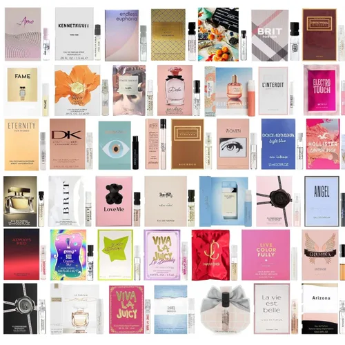 Tradeberry Perfume - Juego de muestras de fragancia de diseñador de alta gama para mujer (paquete de 5 frascos de muestra)