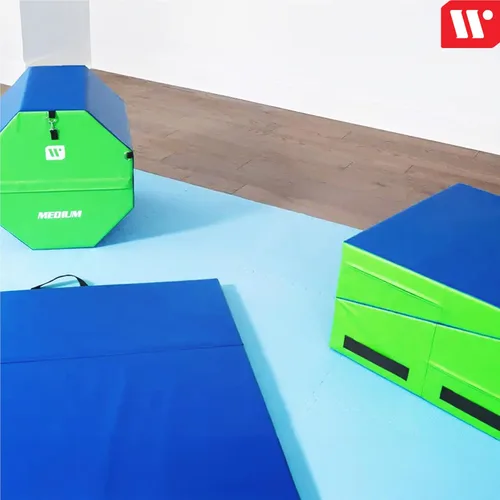 Miniatura 7 de We Sell Mats - Alfombrilla de gimnasia octogonal con forma de destreza, para volteretas, saltos y puente, entrenador para gimnasia, porrismo y artes